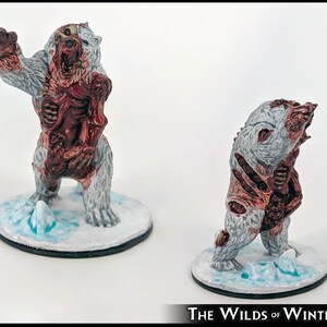dnd Undead Bear Wilds of Wintertide Arctic Ice Age Animals Wargaming Terrain | Dungeons and Dragons |  dnd Miniature