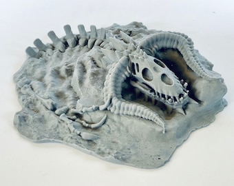 dnd Black Dragon Skeleton Remains Boneyard Bones Bone Pit Tabletop Scatter Terrain D&D Dungeons and Dragons Pathfinder RPG