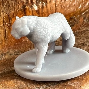 dnd Snow Leopard 28mm RESIN Animal Miniatures | Pathfinder | Dungeons and Dragons |  RPG