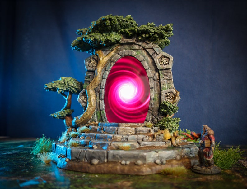 dnd Animated Magic Portal Enchanted Glen Insert PHONE FOUR Video Effects Tabletop Scatter Terrain RPG Pathfinder D&D Dungeons and Dragons image 1