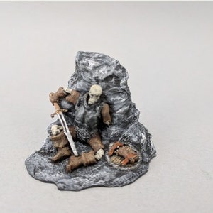 dnd Resin Long Dead Adventurer NCP Corpse Skeleton Bones Remains Miniature RPG Pathfinder Dungeons and Dragons D&D