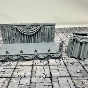 dnd The Stage Thespian Medieval Entertainers Jester Tabletop Terrain Miniature RPG D&D Dungeons and Dragons Pathfinder Wargaming RPG Games