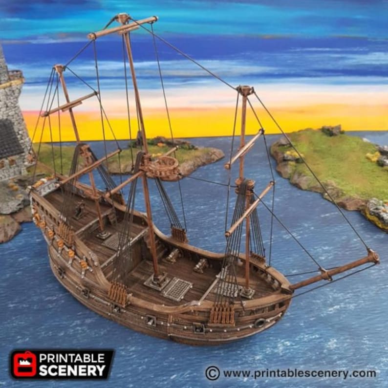 Dnd The Fluyt Ship Dungeons and Dragons Pirate Fleet Boat | Etsy