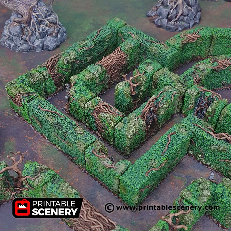 dnd Hedge Border Maze for Castle Trap and More Tabletop Scatter Terrain RPG D&D 28mm Dungeons and Dragons WW2 WWII Miniature