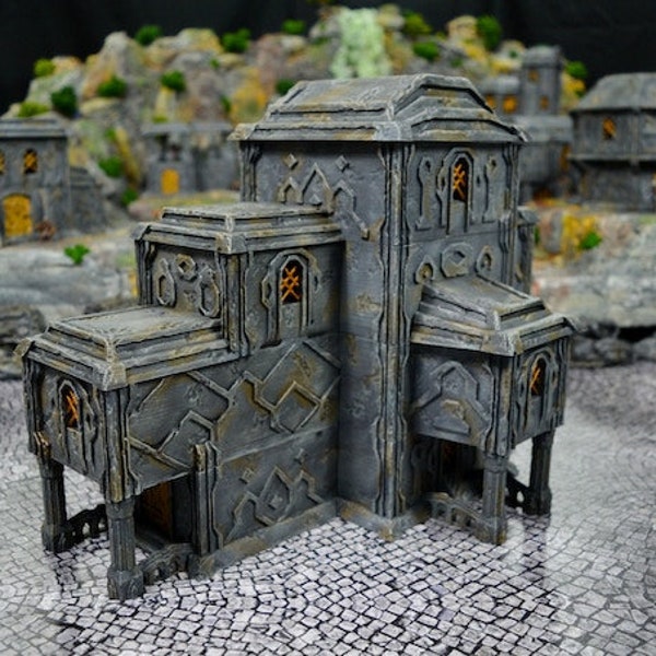 dnd Dwarven House 9 HUGE Dwarf Home or Hall 28mm LOTR Scatter Tabletop Terrain Games Wargaming RPG  D&D Dungeons and Dragons