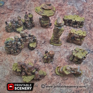 dnd Canyon Rocks Desert Cavern Cave Bridge Underdark Tabletop Scatter Terrain RPG  Pathfinder D&D Dungeons and Dragons