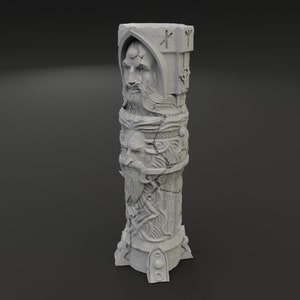 dnd Dwarven Totem Throne Room Mountain King Dwarf Mining City Scatter Village Tabletop Terrain Miniature RPG D&D Dungeons and Dragons