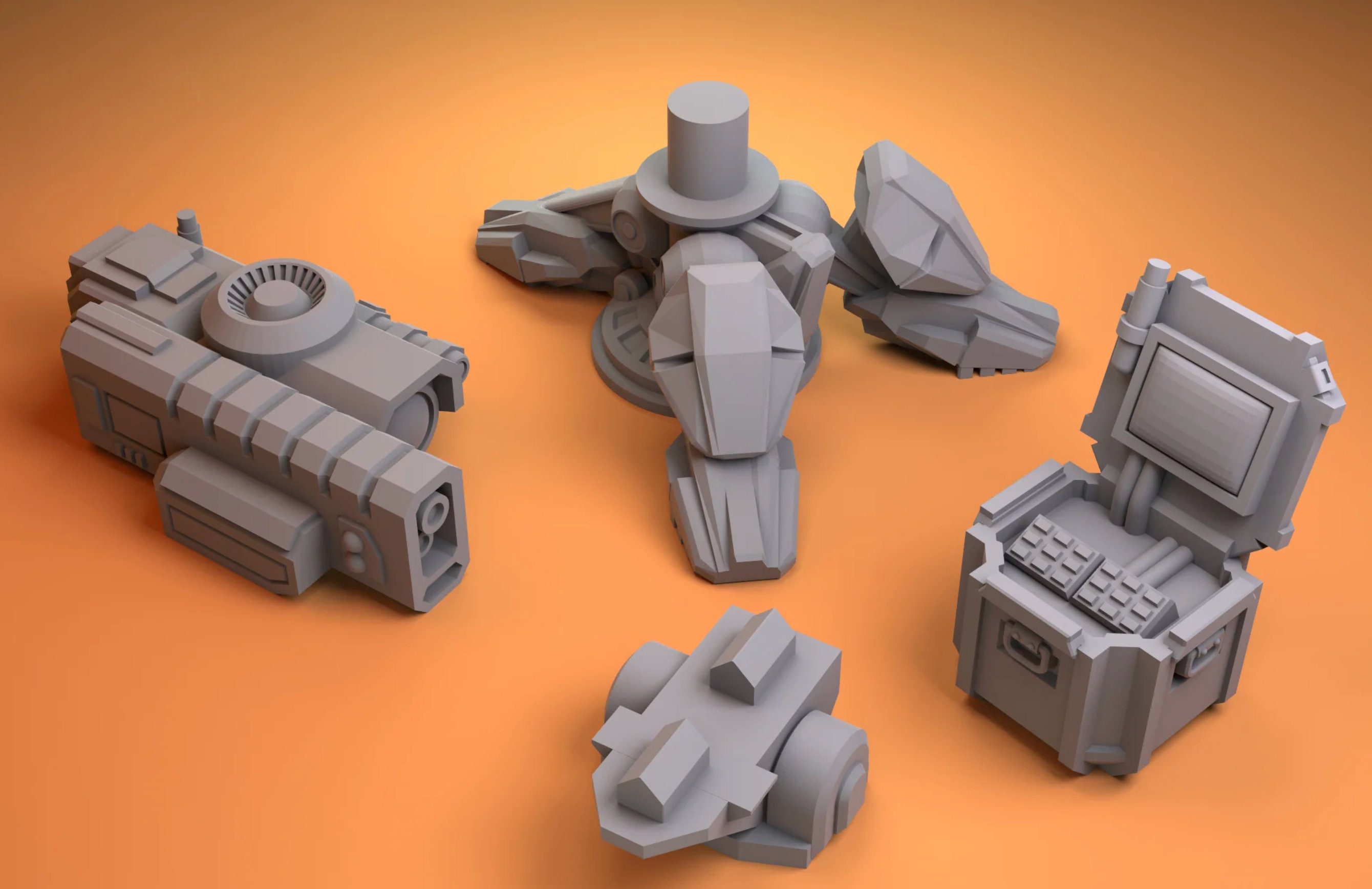 Dnd Sentry Gun and Computer for Battle Legion Sci-fi Scatter Dragon's ...