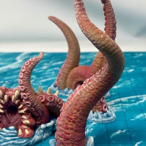 dnd KRAKEN Tabletop Sea Monster Pirate Ship Ocean Terrain Sea Creatures Tabletop Scatter Terrain RPG D&D Dungeons and Dragons image 9