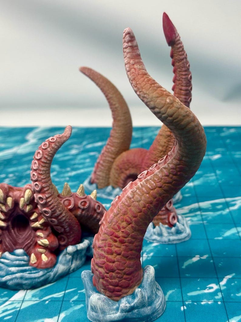 dnd KRAKEN Tabletop Sea Monster Pirate Ship Ocean Terrain Sea Creatures Tabletop Scatter Terrain RPG D&D Dungeons and Dragons image 9