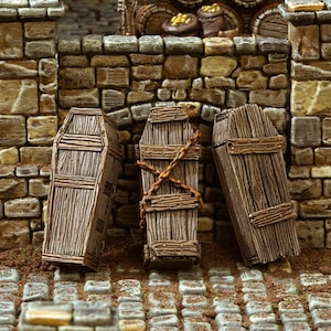 dnd Graveyard Coffins Cemetery Graveyard Mausoleum Sarcophagus Ramshackle and Ruins Undertaker RPG Dungeons and Dragons Games | Pathfinder