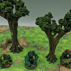dnd Jungle Trees Tabletop Scatter Terrain Depths of Savage Atoll RPG  D&D Dungeons and Dragons