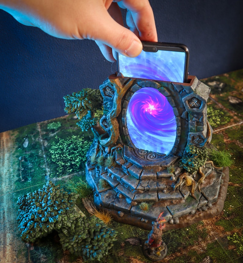 dnd Animated Magic Portal Enchanted Glen Insert PHONE FOUR Video Effects Tabletop Scatter Terrain RPG Pathfinder D&D Dungeons and Dragons image 3