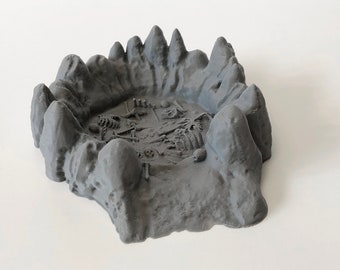 dnd Bone Pit Cavern- 28mm Tabletop Miniature Terrain RPG  D&D Boneyard Dungeons and Dragons Wargaming RPG Games
