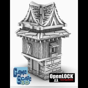 dnd Medieval House Cottage 2  Village Tabletop Scatter Terrain RPG Dungeons and Dragons Games | Game Scape 3D