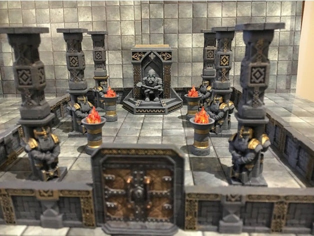 Dnd Dwarven Hall Set Dwarf Fortress Underground City Stronghold