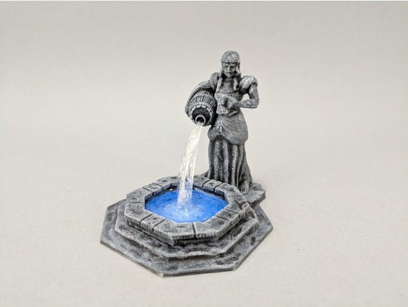 Dnd Fountain of the Alewife Tabletop Terrain Miniature RPG Etsy