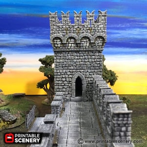 dnd Port Winterdale Bastion and Ramparts  Castle Tabletop Scatter Terrain RPG  D&D Dungeons and Dragons