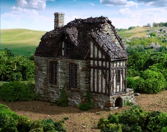 dnd Barlyway Cottage Medieval House from King and Country FarmVillage Tabletop Scatter Terrain RPG D&D Pathfinder Dungeons and Dragons