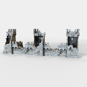 dnd Ruined Port Winterdale Bastion and Ramparts  Castle Tabletop Scatter Terrain RPG  D&D Dungeons and Dragons