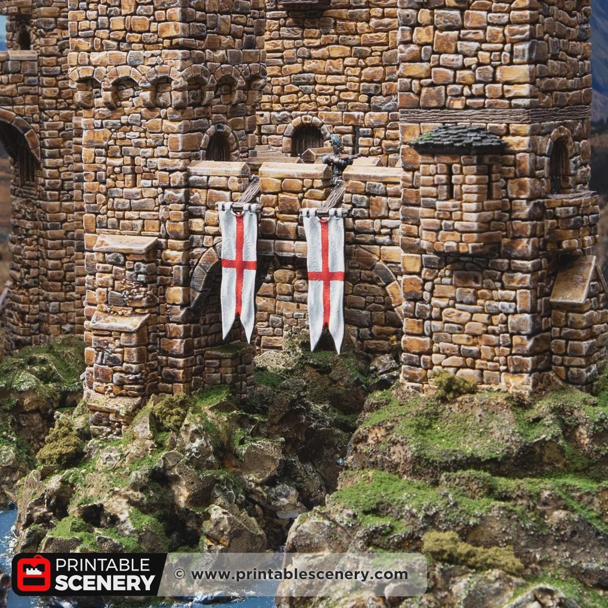 Rpg Inn Flag Dnd Castle Flags Banner Set Throne and Ash HEX Castle Walls Fortress ...