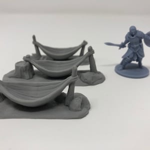 dnd Camp Hammocks for Camp Barracks Pirate Ship Tabletop Terrain Jungle Beach Miniature RPG  D&D Dungeons and Dragons