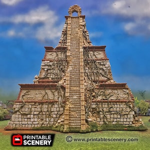 dnd Ruined Aspect of the Gods Pyramid Aztec Ruins Stargate Tabletop Scatter Terrain RPG  Pathfinder D&D Dungeons and Dragons
