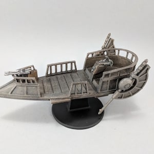 dnd Sci-Fi Pirate Skiff Star Wars Legion Spacecraft Spaceship Alien Rebels Tabletop Scatter Terrain Miniature RPG D&D Dungeons and Dragons