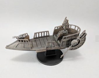 dnd Sci-Fi Pirate Skiff Star Wars Legion Spacecraft Spaceship Alien Rebels Tabletop Scatter Terrain Miniature RPG D&D Dungeons and Dragons