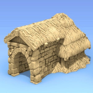 dnd Small Ice House for Village Grocer Market Farm Tabletop Scatter Terrain RPG Pathfinder Dungeons and Dragons Games