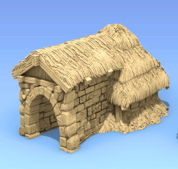 dnd Small Ice House for Village Grocer Market Farm Tabletop Scatter Terrain RPG Pathfinder Dungeons and Dragons Games
