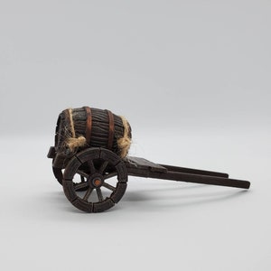 dnd  Barrel Cart Wagon Ale Cart- 28mm Tabletop Miniature Terrain RPG  Pathfinder D&D Dungeons and Dragons Wargaming RPG Games