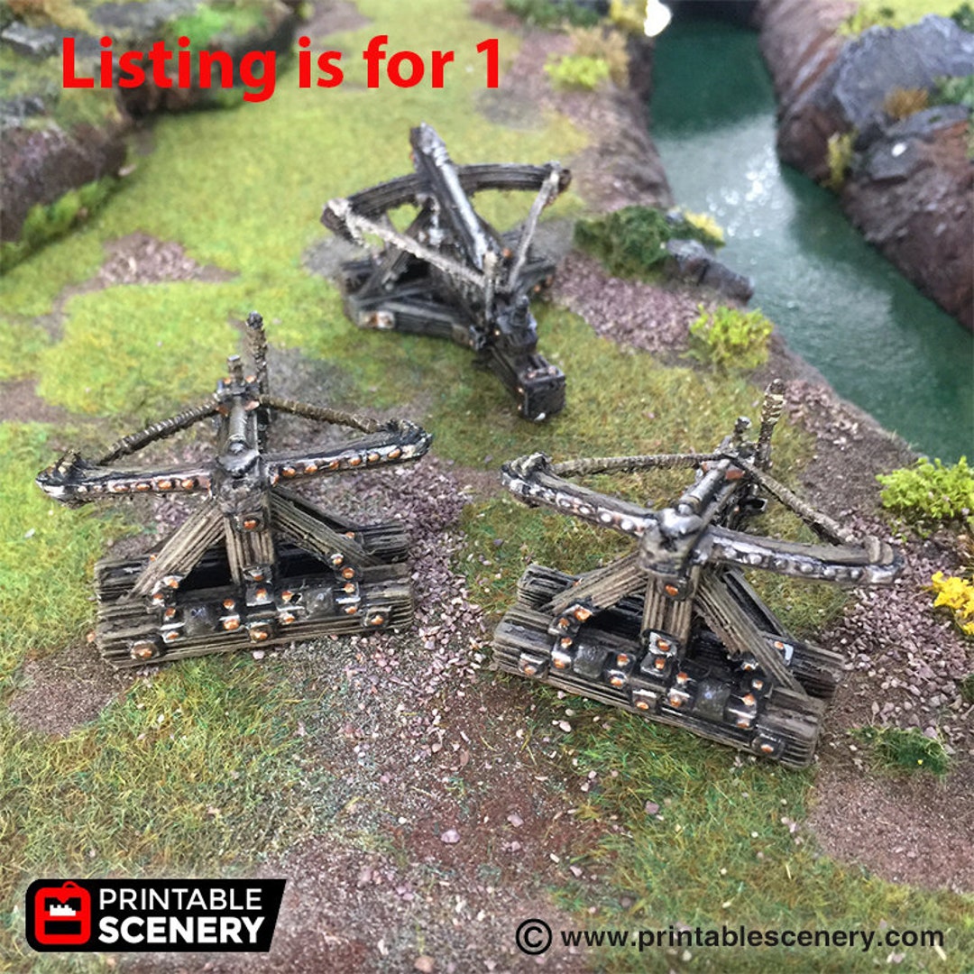 Dnd ONE Ballista Resin Miniature Battle War Weapons Dwarves Elves and Demons Scatter Terrain D&D