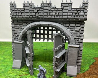 dnd Winterdale Castle Gatehouse Gate Tabletop Scatter Terrain RPG Games D&D Dungeons and Dragons Pathfinder Printable Scenery