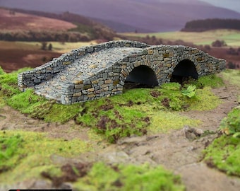 dnd Stone Road Bridge from Hagglethorn Hollow Waterway Crossing Tabletop Village Scatter Terrain RPG  D&D Pathfinder Dungeons and Dragons