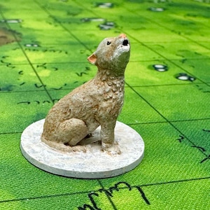 dnd Wolf Cub Animal Companion Baby Forest Pack Wolves Forest Animal | Pathfinder | Dungeons and Dragons |  RPG Miniature