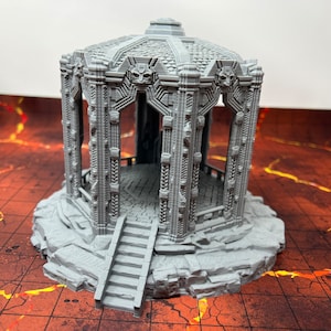 dnd Dwarven Gazebo Building Dwarf Architecture Mountain Home City Tabletop Scatter Terrain RPG Pathfinder D&D Dungeons and Dragons