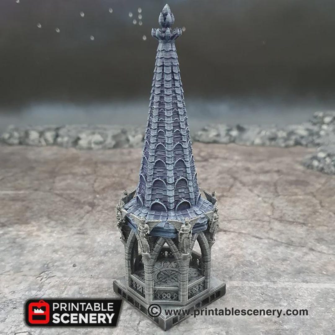 Dnd Bell Tower Expansion for Gothic Chapel or Church Village Tabletop ...