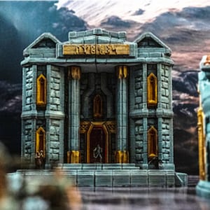 dnd Dwarven Bank for Mountain Dwarf Mining Mountain City Scatter Village Tabletop Terrain Miniature RPG Pathfinder D&D Dungeons and Dragons