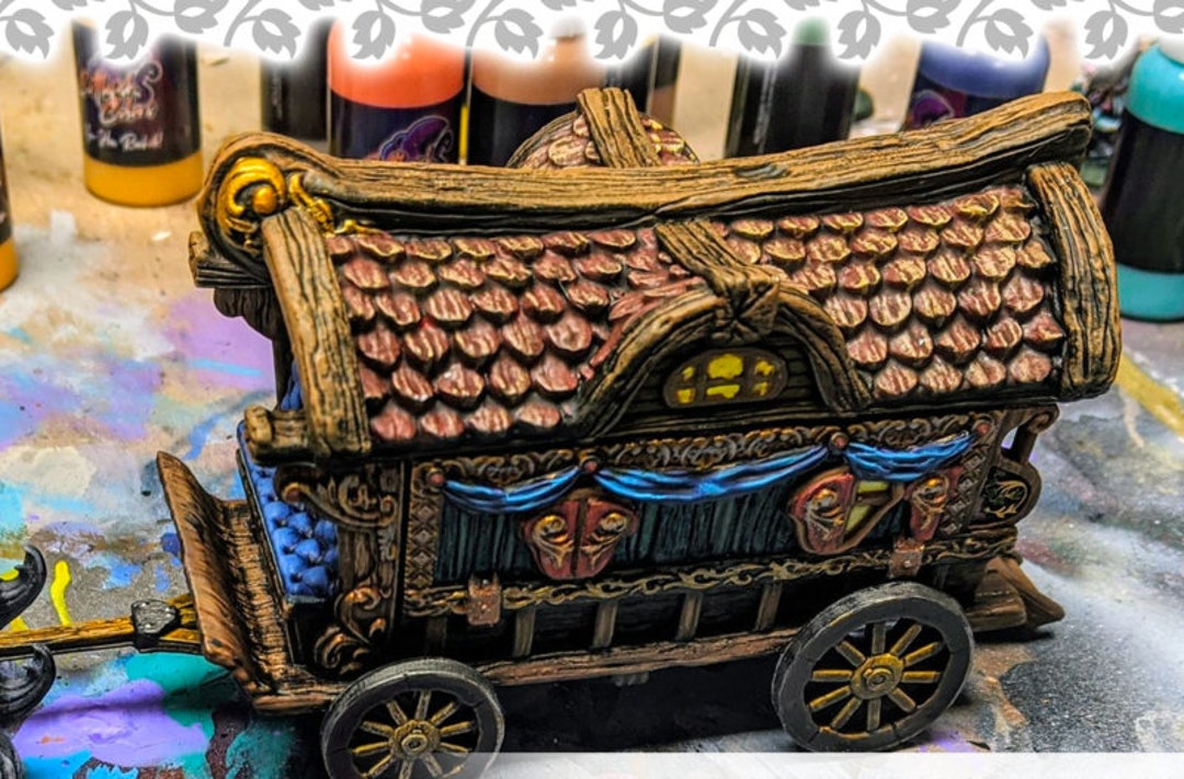 Cart　Etsy　Gypsy　Gypsies　日本　Traveler　Wagon　Merchant　Wagon　Dnd　Caravan