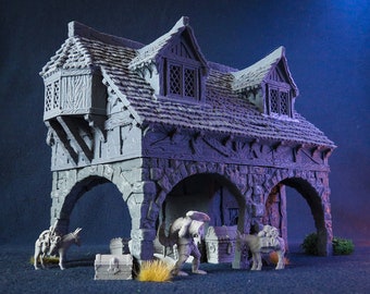 dnd Merchant General Store Town Building City of Tarok Village Terrain Wargaming Games RPG  D&D Dungeons and Dragons