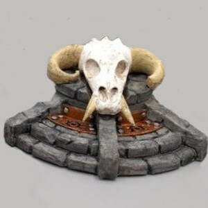 dnd Demon Sacrifice Skull Pedestal Ceremonial Ritual Tabletop Scatter Terrain Miniature D&D Dungeons and Dragons Wargaming RPG Games image 1