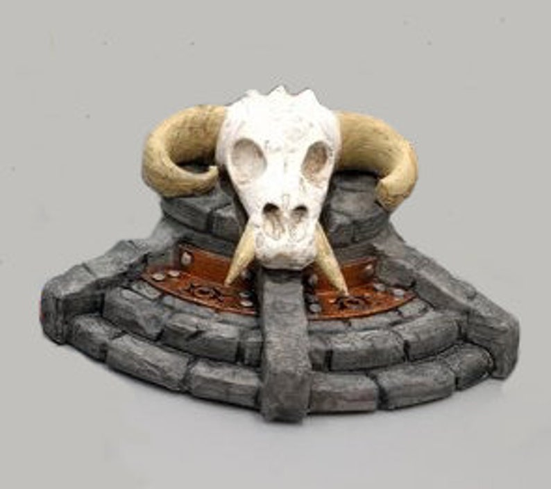 dnd Demon Sacrifice Skull Pedestal Ceremonial Ritual Tabletop Scatter Terrain Miniature D&D Dungeons and Dragons Wargaming RPG Games image 1