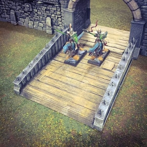 dnd Winterdale Drawbridge for Castle Gate Gatehouse Tabletop Scatter Terrain RPG D&D Pathfinder Dungeons and Dragons