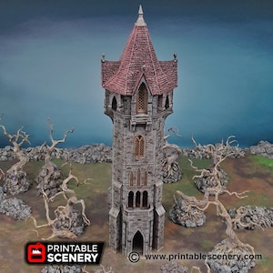 dnd Arcanist&#39;s Tower Wizard Shadow Fey Tabletop Scatter Terrain Dungeons and Dragons Games | Pathfinder RPG Games