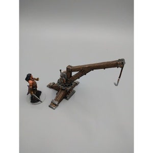 dnd Cargo Crane Rope and Pulley Winch Dock Ship Boat Loader Tabletop Scatter Terrain RPG Pathfinder D&D Dungeons and Dragons Games