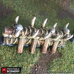 dnd Tusk Fence Orc Lost Tribes Barrier Tabletop Scatter Terrain RPG Dungeons and Dragons Pathfinder Spiele D&D