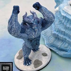 dnd Yeti Snow Beast Standing Frost Giant Abominable Snowman Himalayan Monster Animals Wargaming Terrain | Dungeons and Dragons RPG