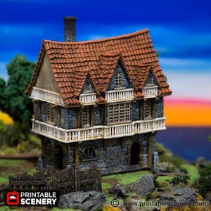 dnd Port House French War Home Pirate  Lost Islands Port Winterdale Scatter Terrain RPG  D&D Dungeons and Dragons