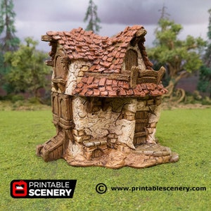 dnd Hagglethorn Hollow Cottage  Tabletop Scatter Terrain RPG  D&D Dungeons and Dragons